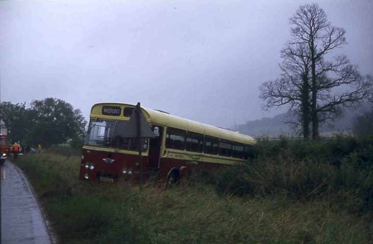 Red Rover AEC Reliance Plaxton Derwent Westcott accident